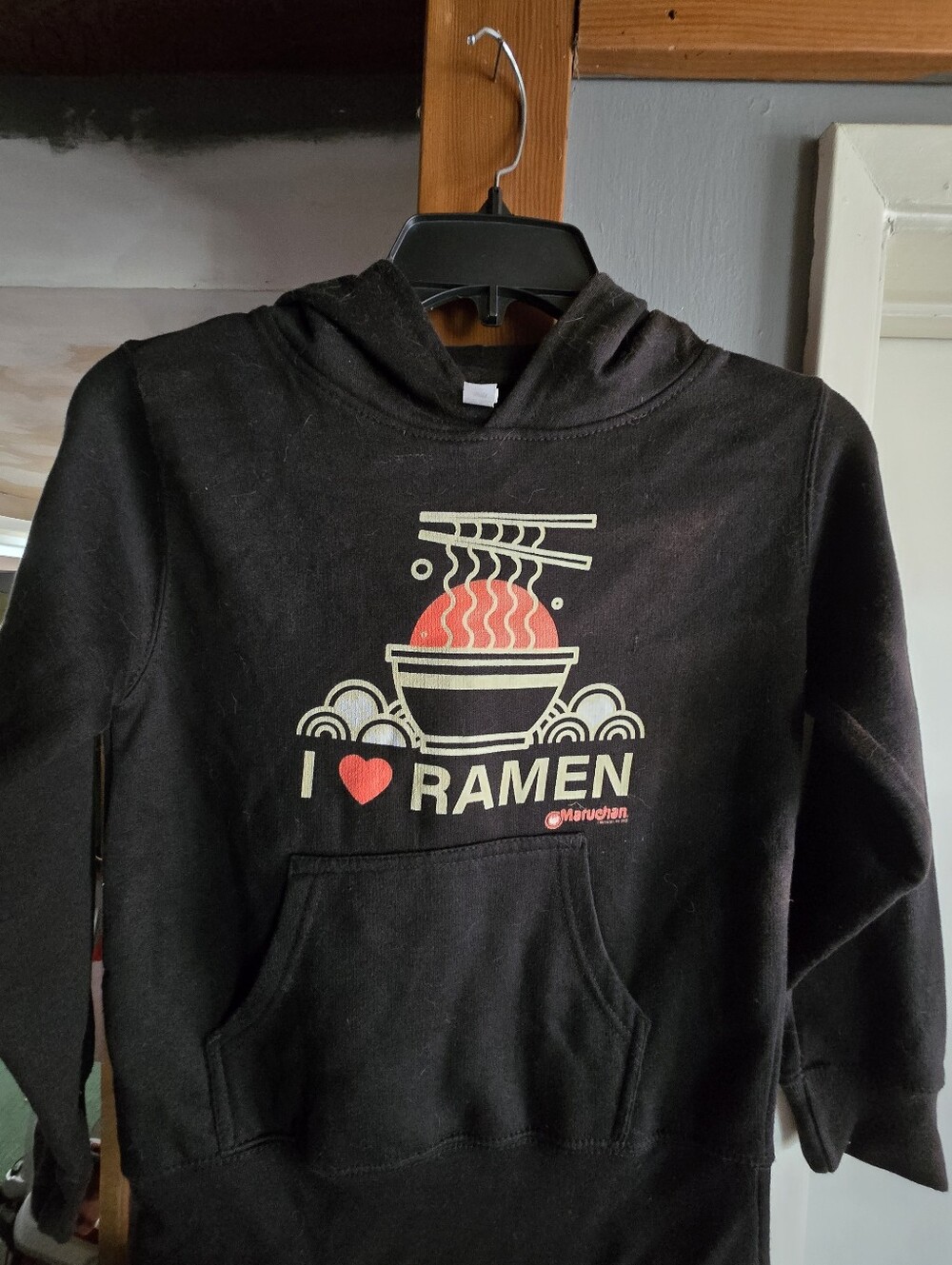 Childs Black 'I Love Ramen' Hoodie Sweatshirt